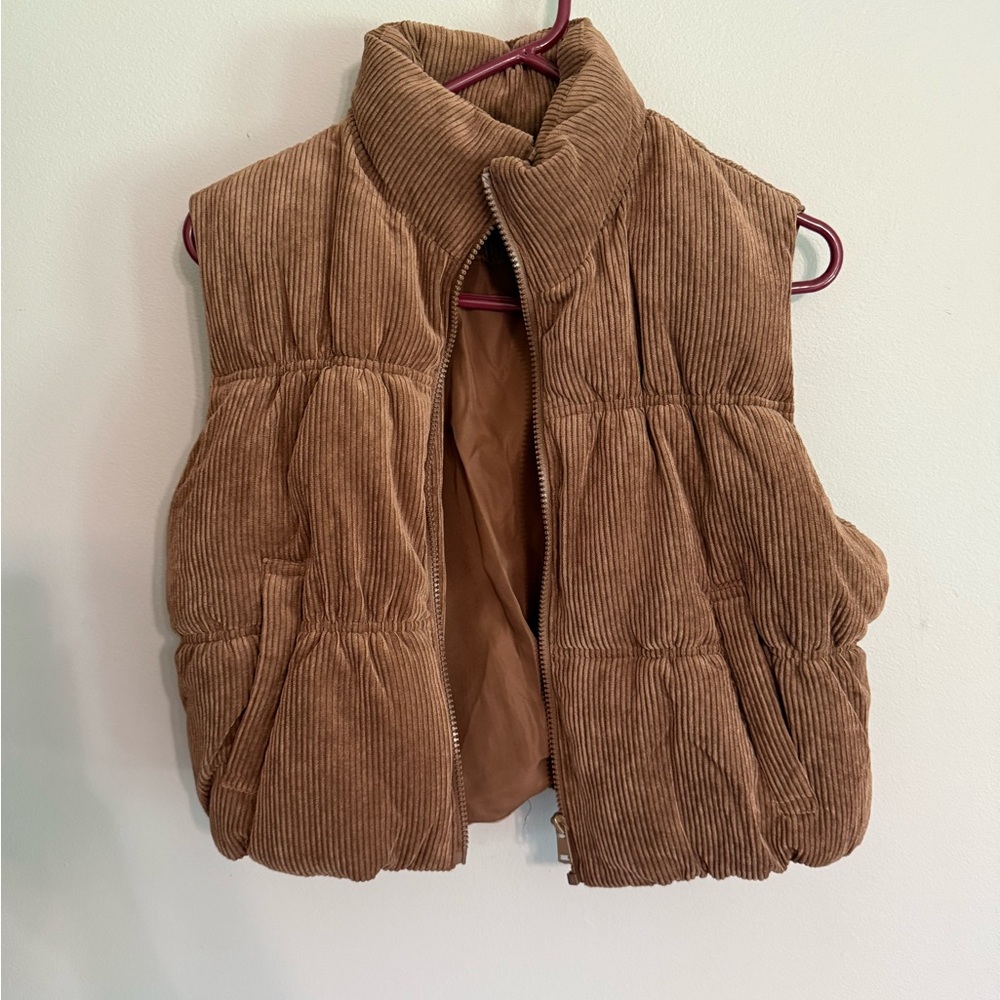 Love Tree Tan Corduroy Vest
